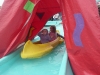 Riding the rapids.