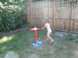 CareBear hits the ball.