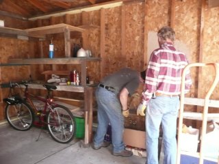 Chris and Grandpa working.