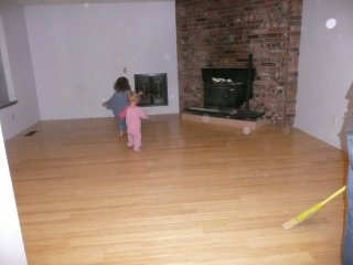 Living room floor.