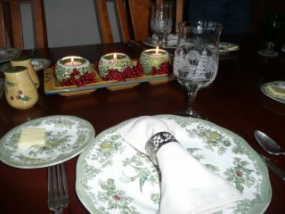 Thanksgiving table at Grams'.