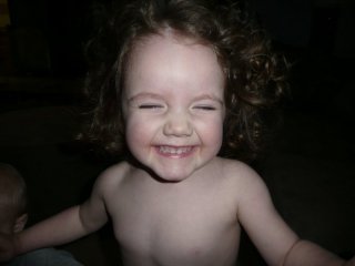 Cheesy face.