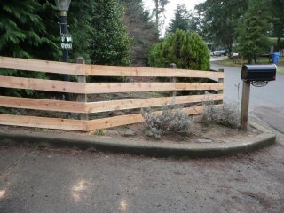 New fence and mailbox.