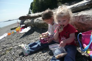 Beach picnic.
