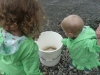 The kids check out the fish.