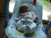 AliBoo in the bouncy chair.