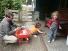 Helping Papa.